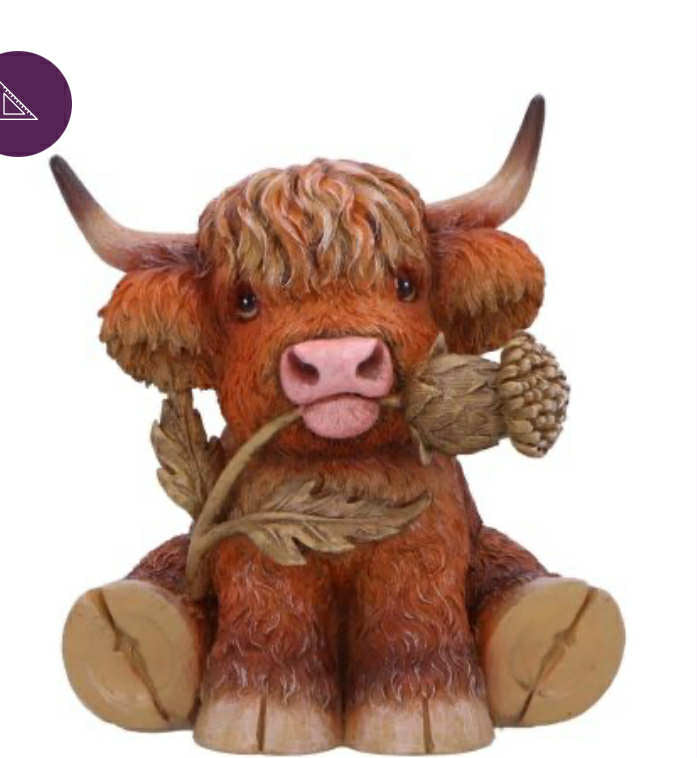 Highland Thistle 10.5cm
Highland Cow with Thistle Figurine
