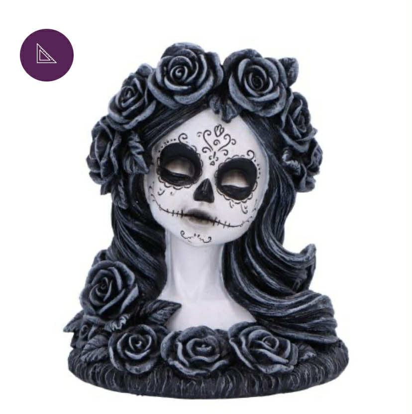 Flor de Muerte Tea Light Holder 10.5cm