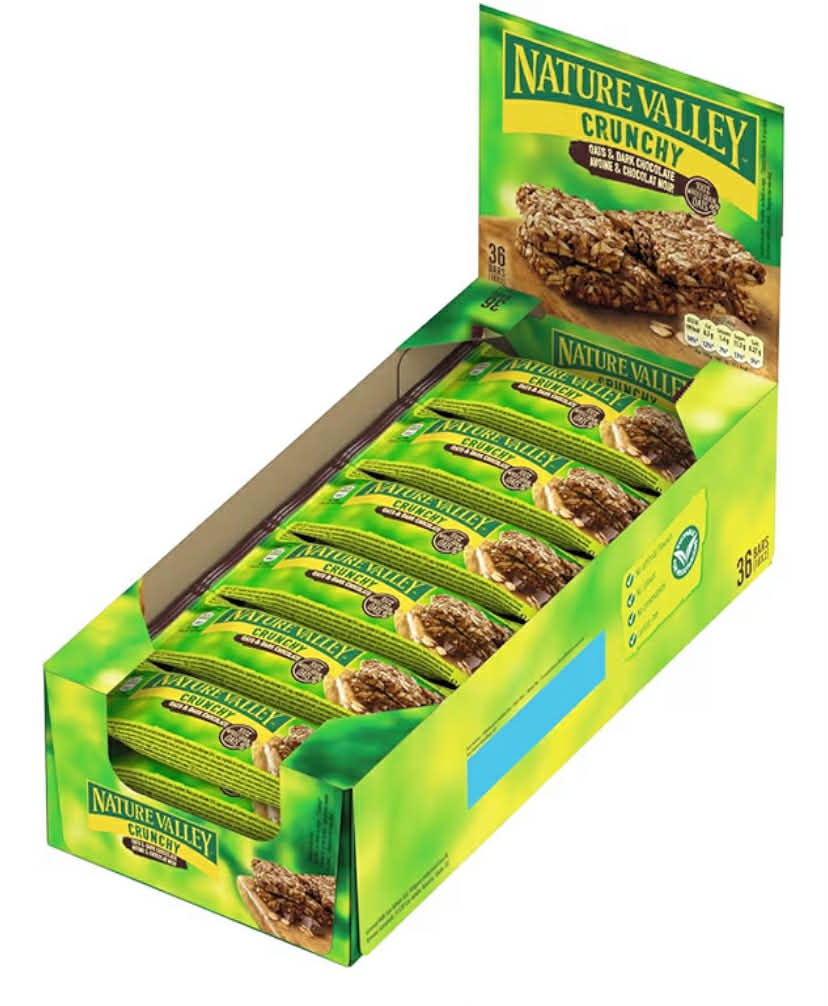 Nature Valley Crunchy Oats and Chocolate Cereal Bars, 18 x 42 g