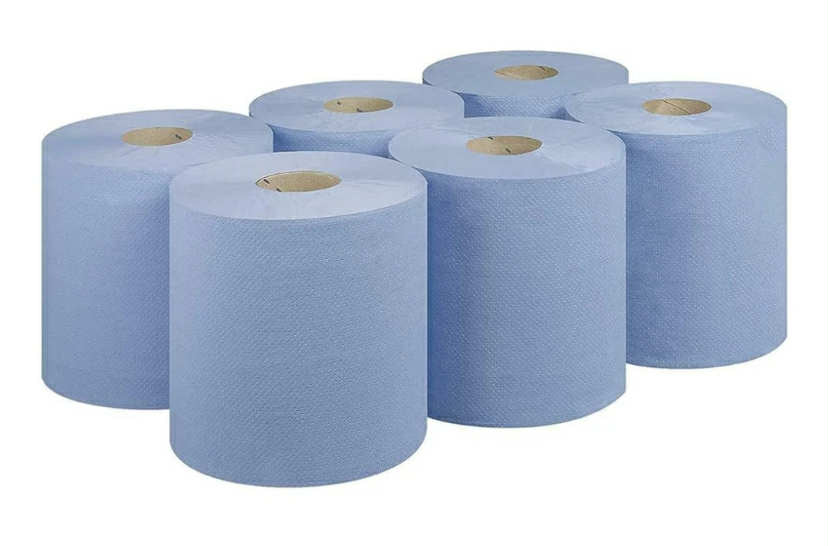 Swift Blue Embossed CentreFeed Roll 2-Ply | 6 Pack