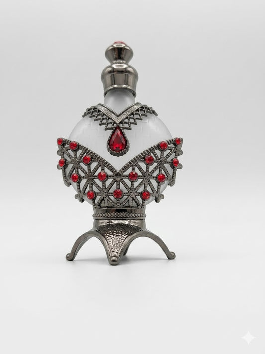 Crimson Lattice Gunmetal Perfume Bottle (small)