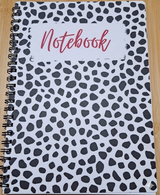 Black and white dot cover note book
