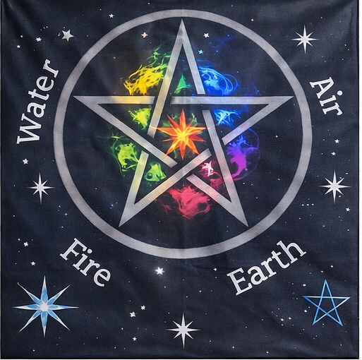 Elemental Prism Pentacle Altar Cloth