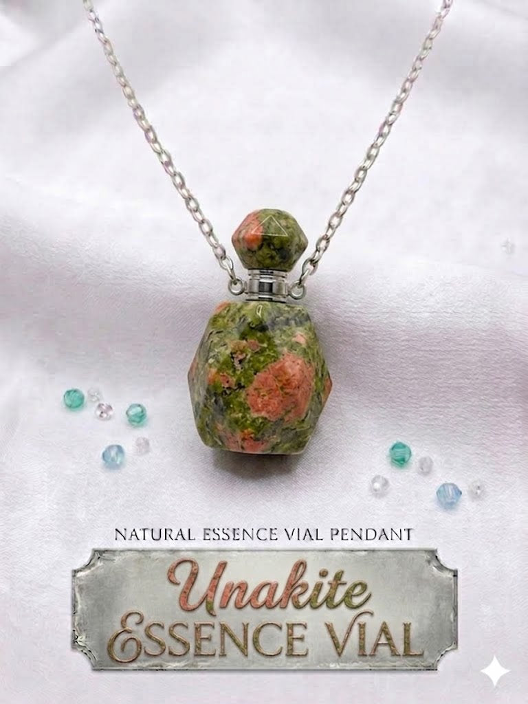 Unakite Essence Vial Pendant
