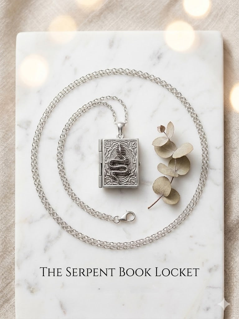 Silver Gothic Book Locket Necklace