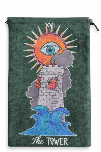 The Tower Tarot Drawstring Pouch
