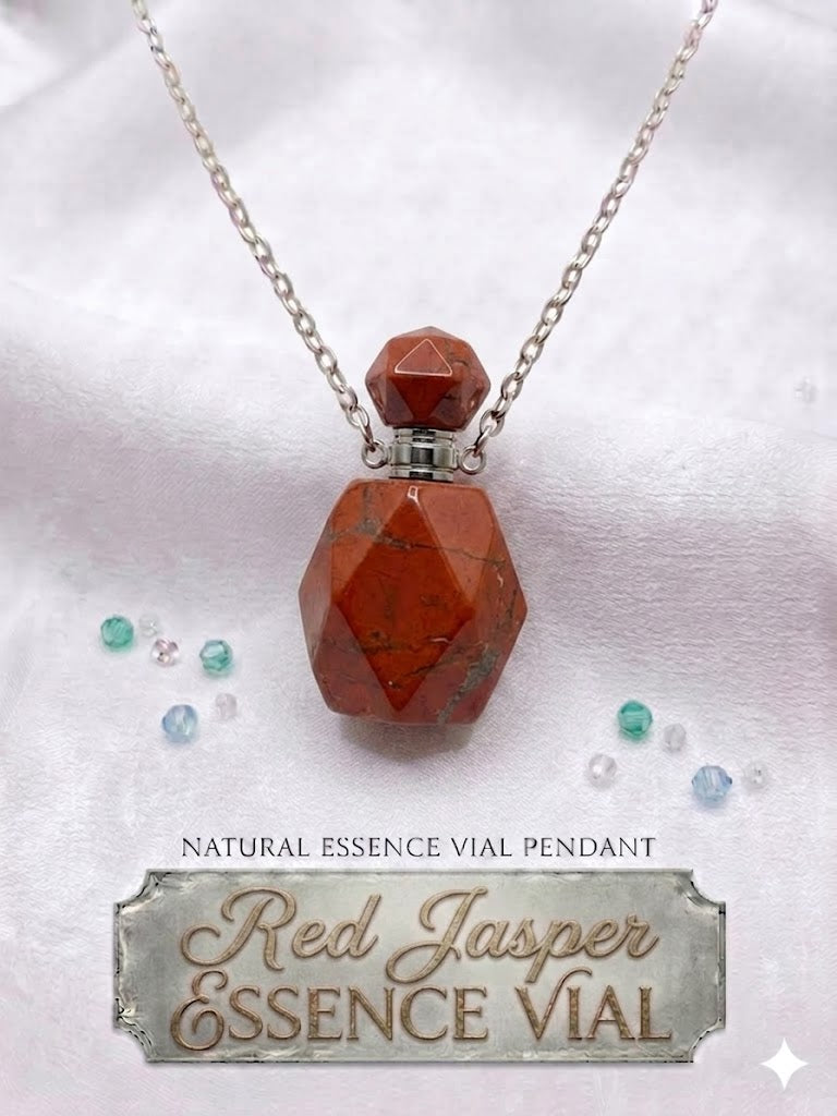 Red Jasper Essence Vial Pendant