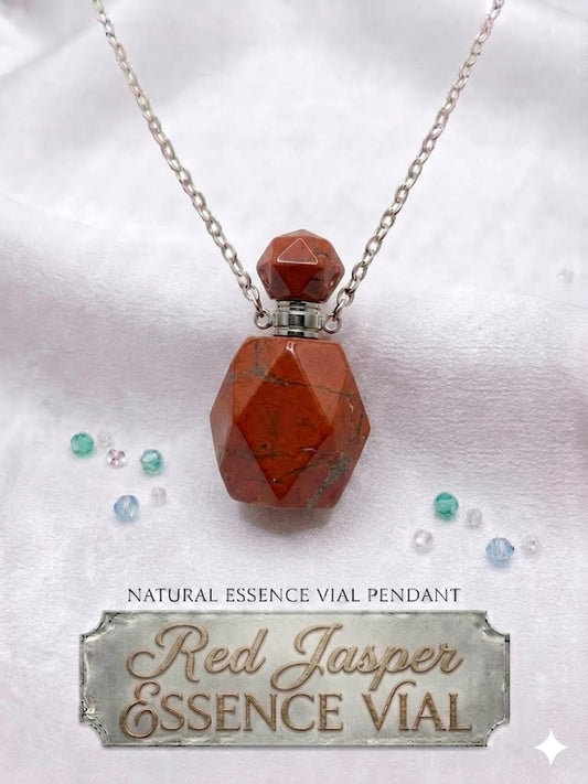 Red Jasper Essence Vial Pendant
