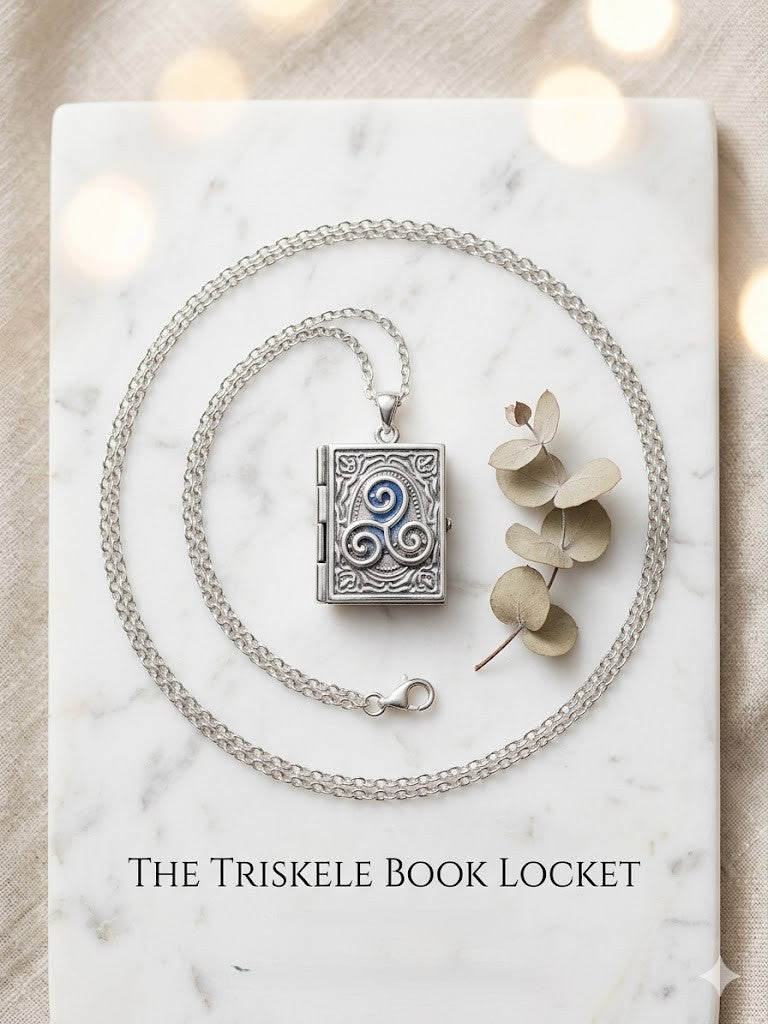 Silver Gothic Book Locket Necklace