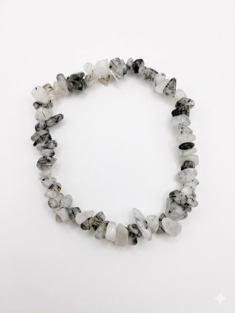 Real Crystal Chip Stretch Bracelet