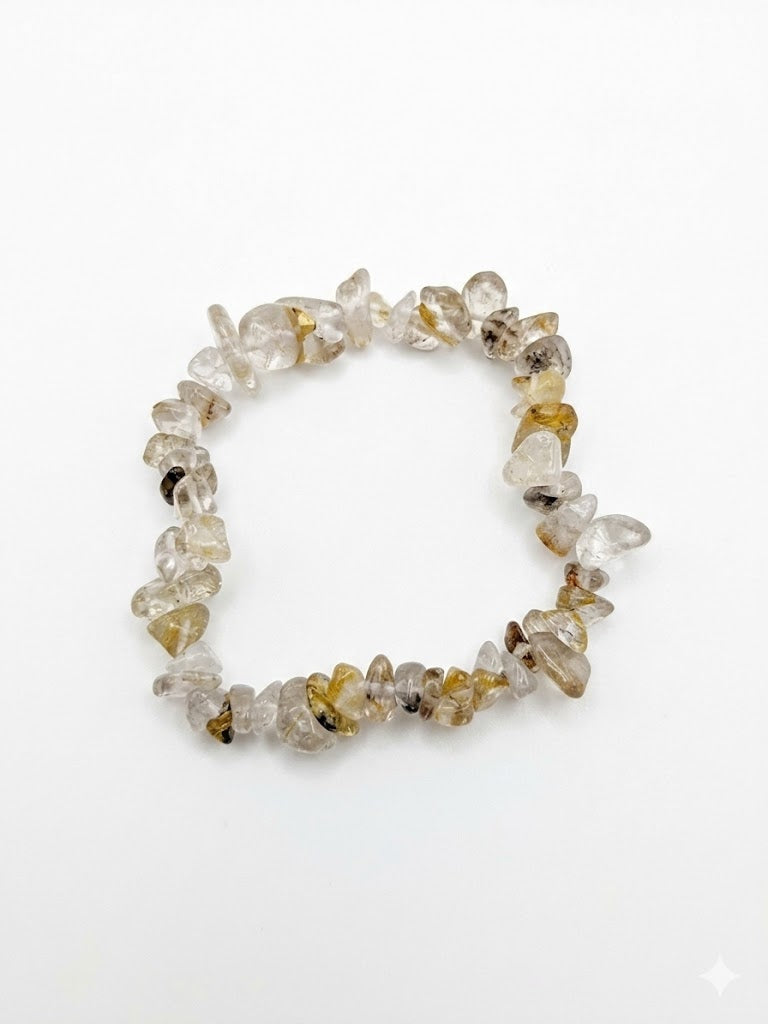Real Crystal Chip Stretch Bracelet