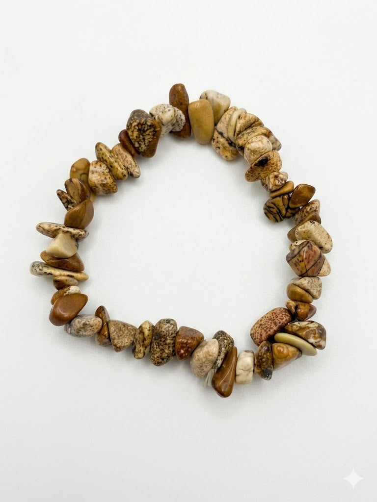 Real Crystal Chip Stretch Bracelet