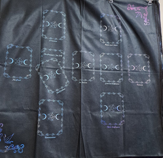 Large tarot/wall cloth, black and blue