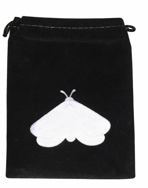 Ghost Moth Minimalist Drawstring Pouch