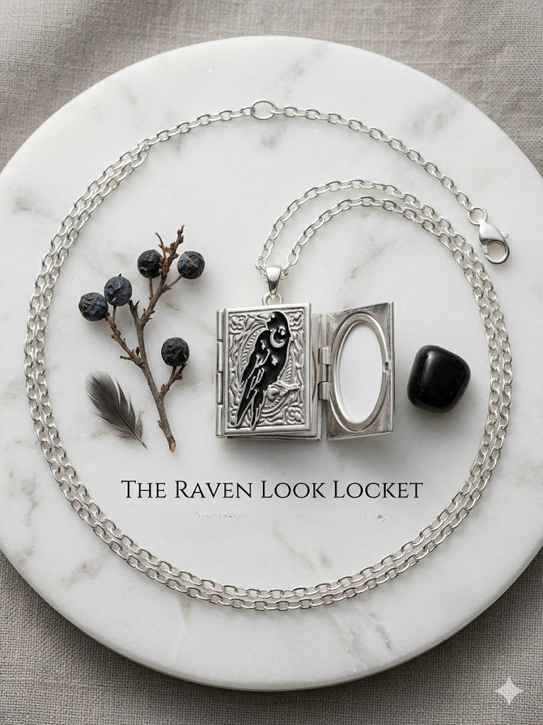 Silver Gothic Book Locket Necklace