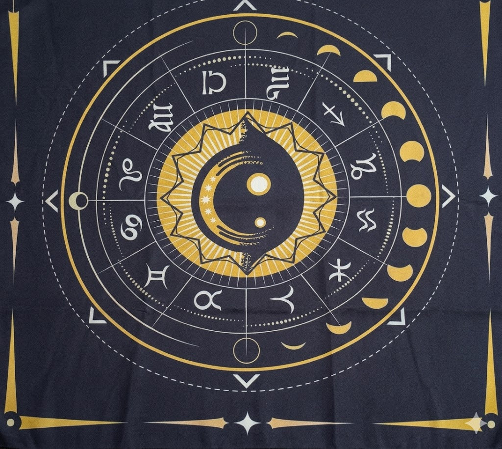 Solar-Lunar Zodiac & Moon Phase Altar Cloth