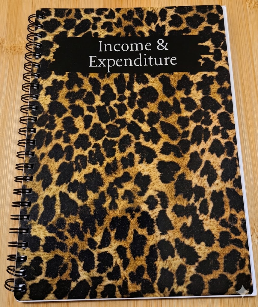 Leopard Print Income & Expenditure Ledger