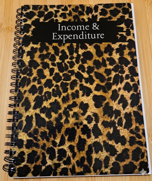 Leopard Print Income & Expenditure Ledger