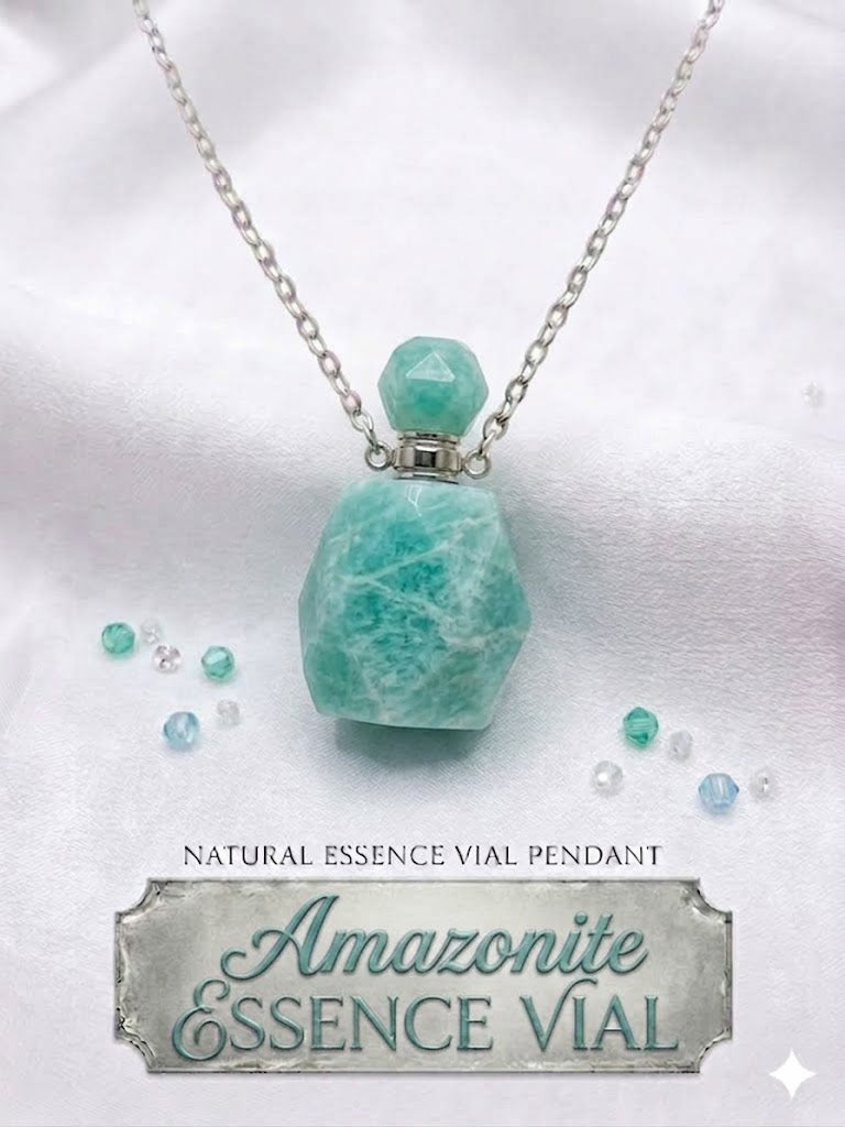 Amazonite Essence Vial Pendant