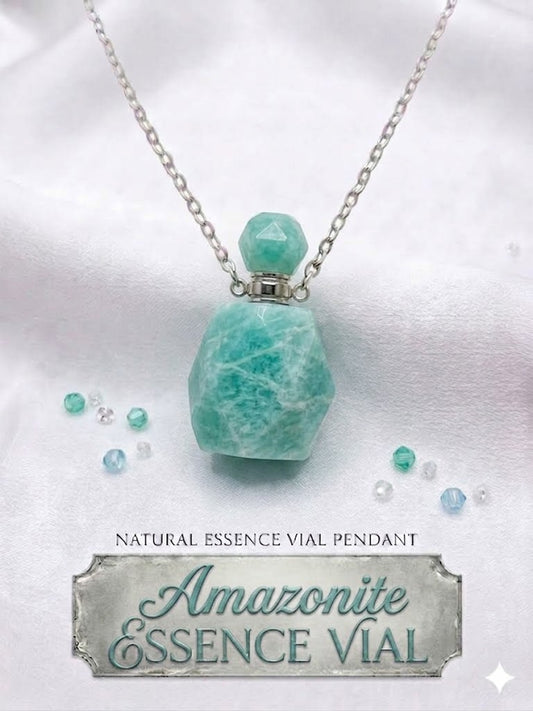 Amazonite Essence Vial Pendant