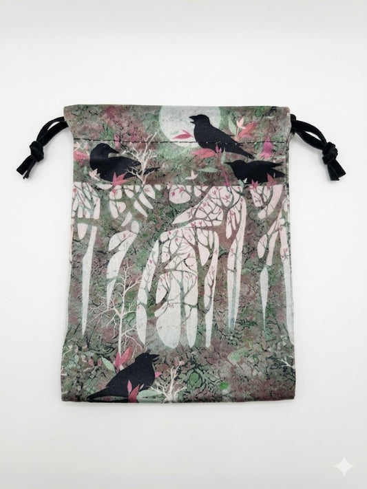 Moon & Crow Velvet Tarot Pouch