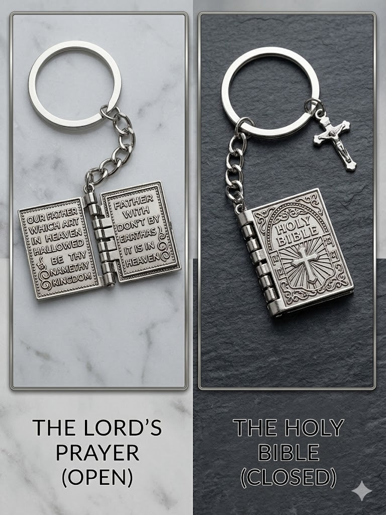 Bible & Lord’s Prayer Keychain