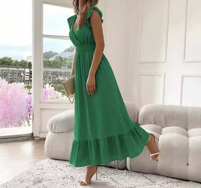 Women's Fashionable Elegant and Casual Long Ruffled Sleeves