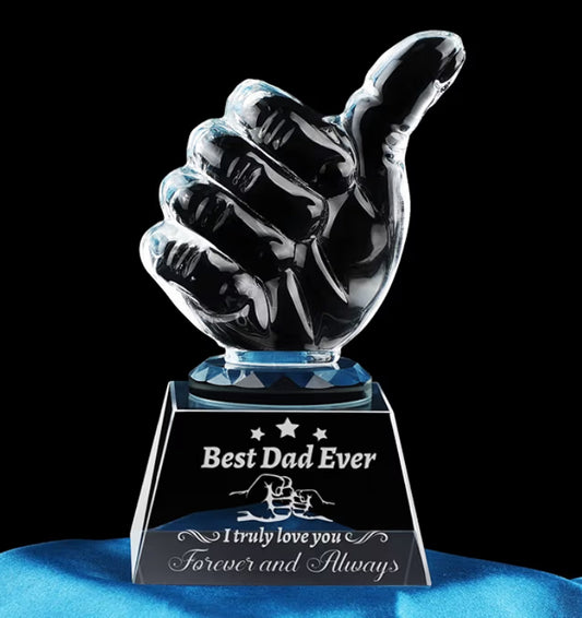 PRSTENLY Fathers Day Dad Gifts from Daughter Son, Dad Birthday Gifts for Men Crystal Ornaments Gift for Dads from Kids, Fathers Day for Dads Gift for Birthday Daddy
