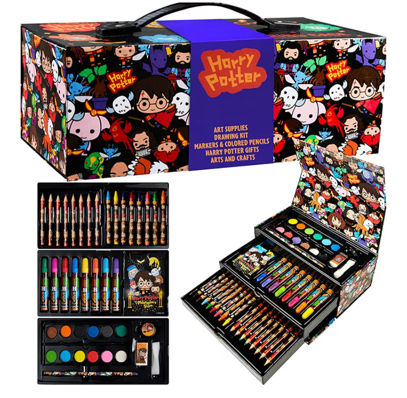 Art Set for Kids, Art Supplies Paints Colouring Pens Colouring Pencils Crayons Travel Carry Case Arts and Crafts, Gifts for Kids (Multi)