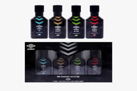 Umbro for Men Fragrance Collection Set- EDT Spray 30ml Ice, Energy, Power and Action