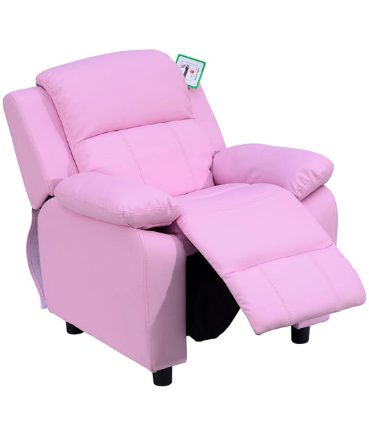 HOMOM Kids Recliner Armchair PU Leather Game Chair Children Sofa Seat Pink