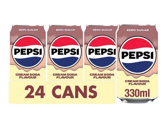Pepsi Cream Soda Cola  330ml Can  24 Pack