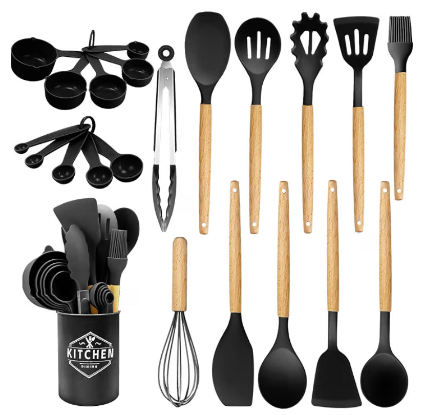 Silicone Kitchen Utensils 22 Pieces, Set of Utensils