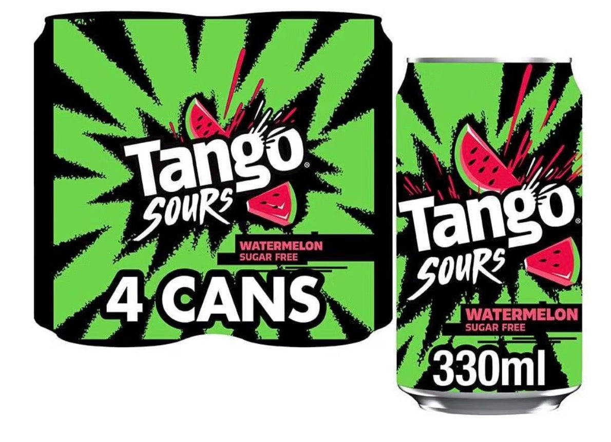 Tango Sours Tropical Sugar Free 330ml Can (Pack of 4)