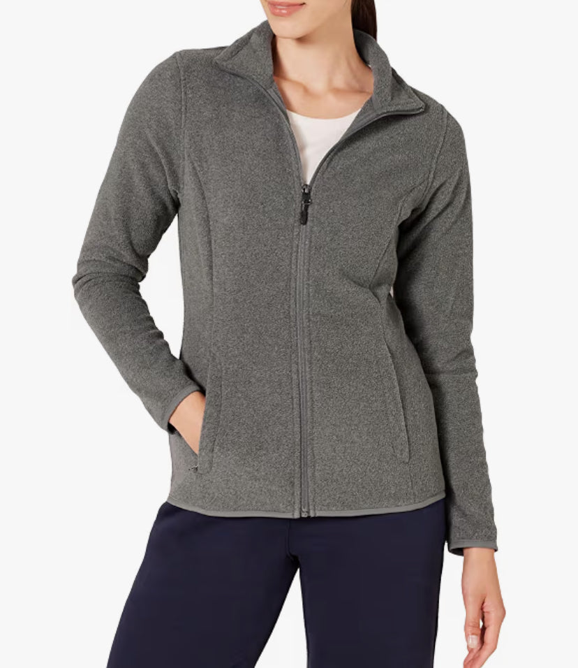 Essentials Women's Classic-fit Long-Sleeved Full Zip Polar Soft Fleece Jacket