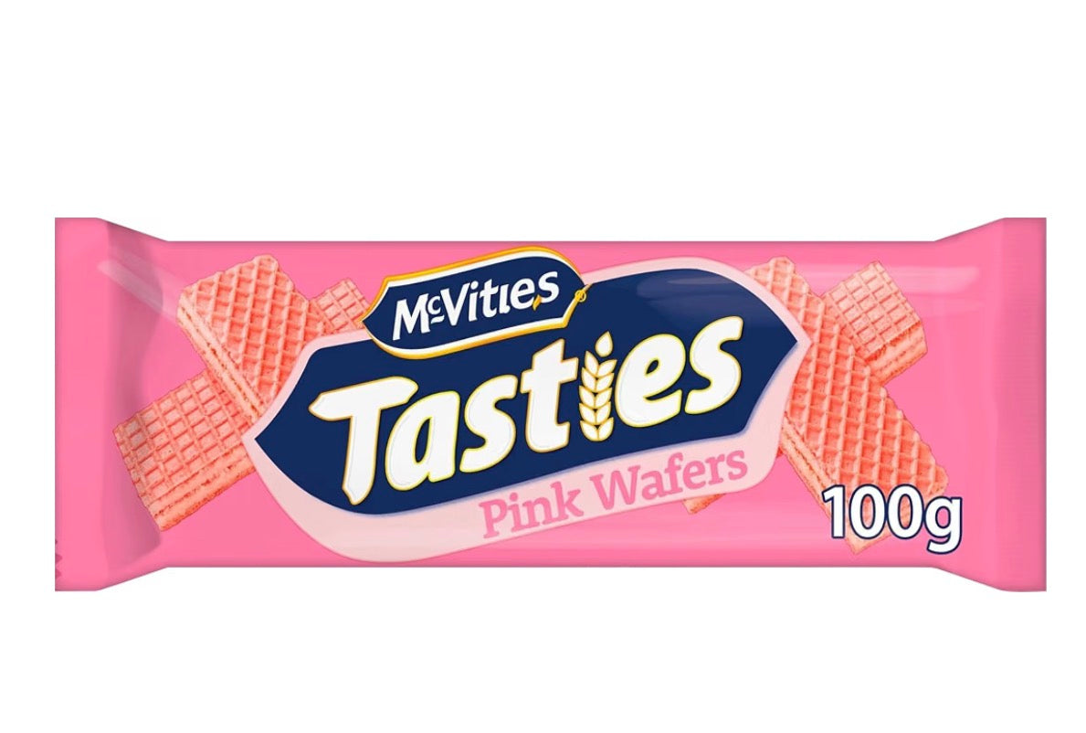 McVitie's Tasties Pink Wafer Biscuits, 100 g (Pack of 1)