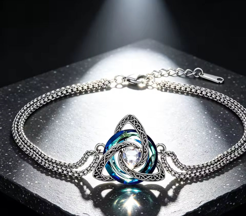Colorful Crystal Celtic knot Bracelet