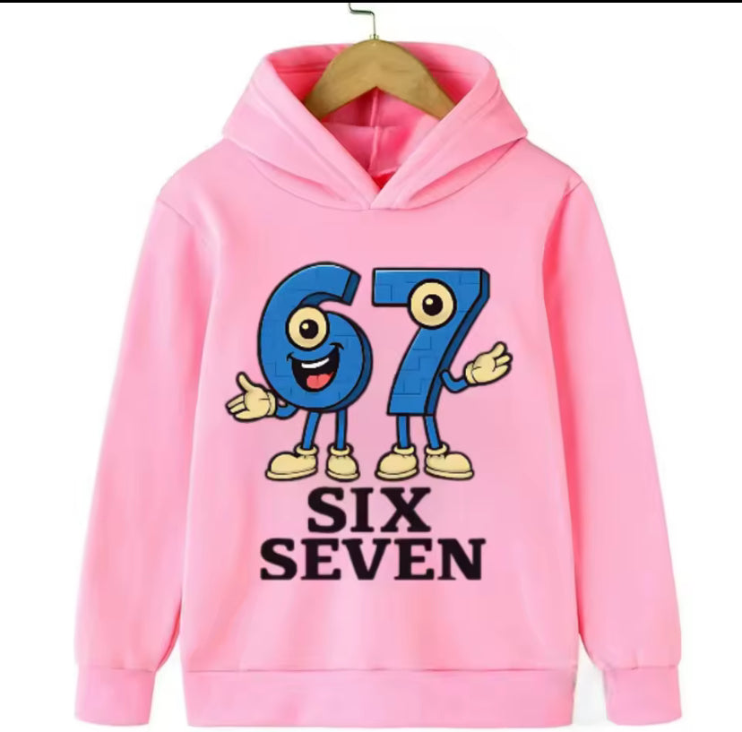 67 Baby Vibes" children's hoodie