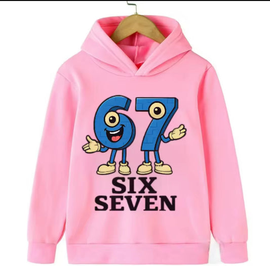 67 Baby Vibes" children's hoodie