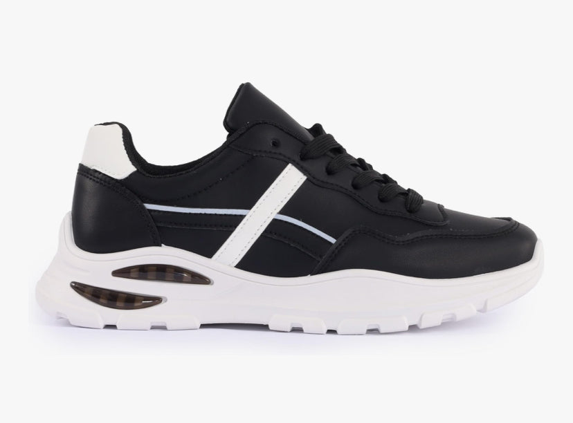 Men’s AIR Bubble Fashion Trainers, Lightweight Breathable Casual Sneakers Gym Sports Shoes, Lace Up Comfortable Durable Running Trainers, Sizes 6 to 11, Black, White, Beige