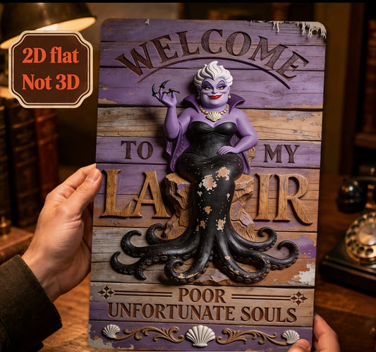 1pc Ursula Welcome Sign Theme Retro Style Metal Sign