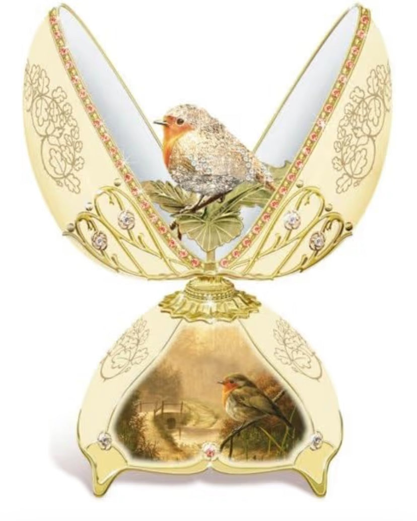 The Bradford Exchange Jewel Of Nature Robin Musical Egg
