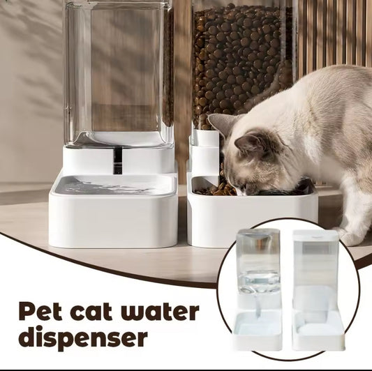 Automatic Large Capacity Gravity Pet Food Feeder Water Dispenser Set