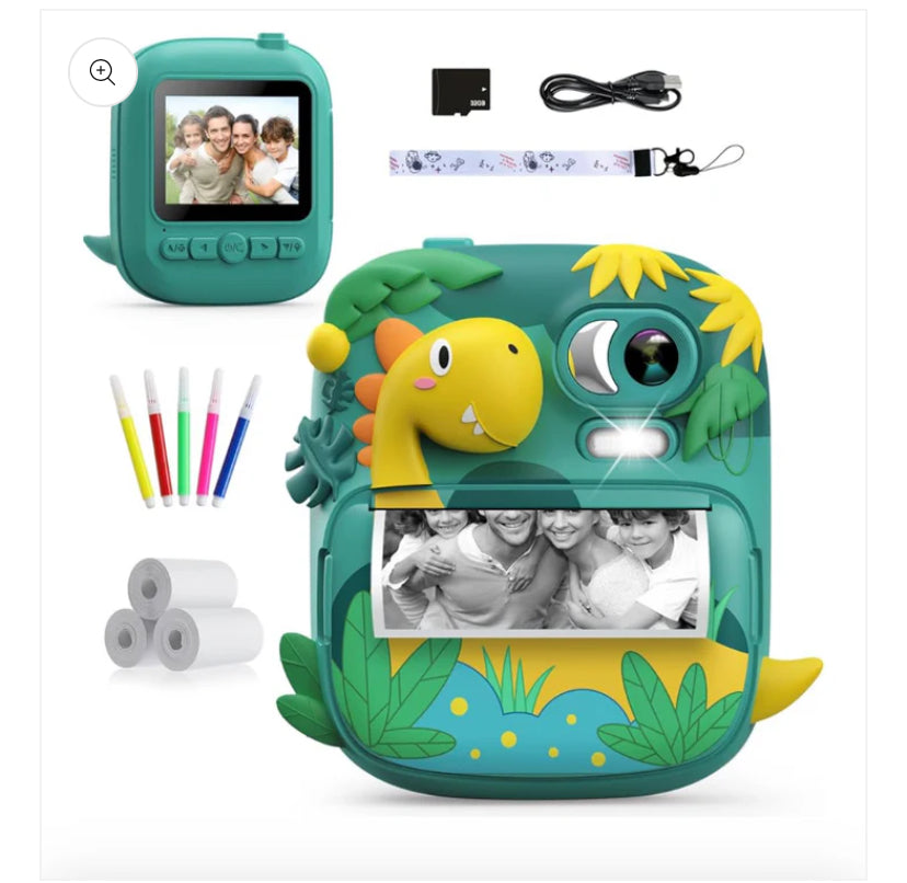 Kids Camera Instant Print, CAMCLID 2.4 Inch Screen Camera for Kids
