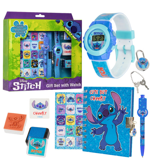 Kids Stitch Gift Set With Digital Watch Accessories