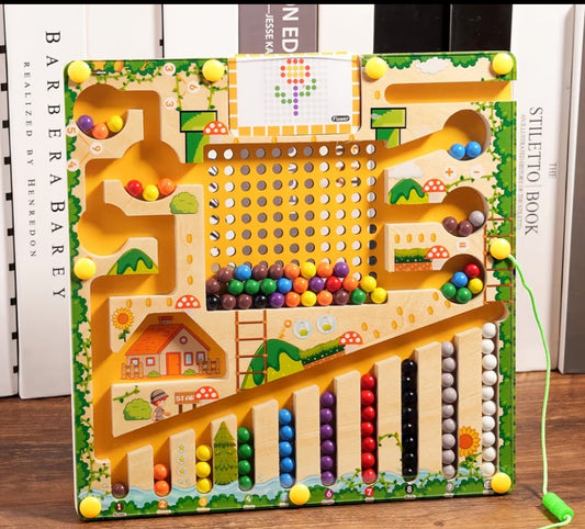 Fun Magnetic Maze Toy: Color Sorting, Focus Training, and Brain Development Game for Kids – Perfect Gift for Birthdays, Halloween, or Christmas