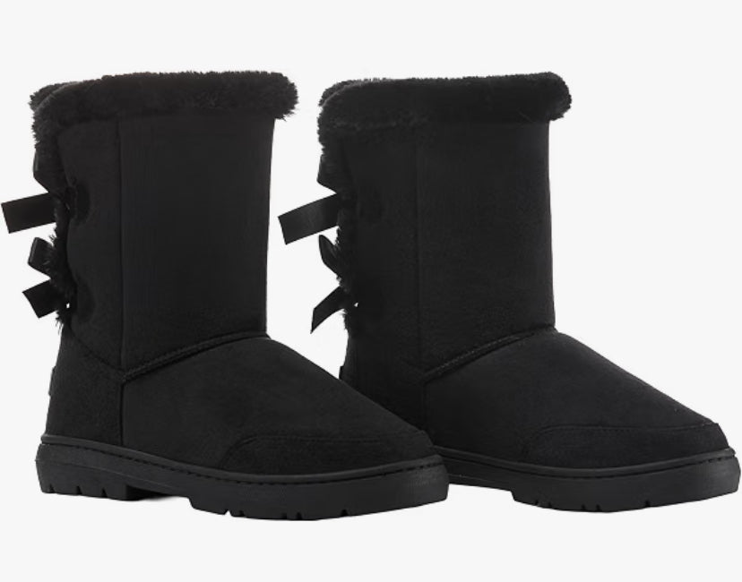 Holly Womens Twin Bow Tall Classic Waterproof Winter Rain Snow boots