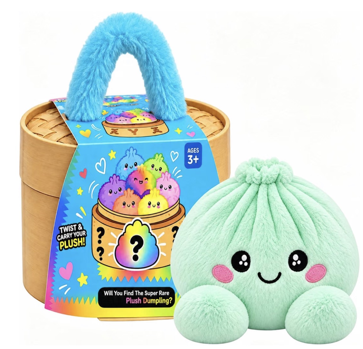 Plush Dumpling Mystery Squishy Bao Bun with Steamer Blind
