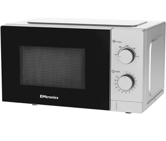 20 Litre 700W Manual Control Microwave with 5 Power Levels, Defrost Function, 35 Minute Timer and Cavity Light