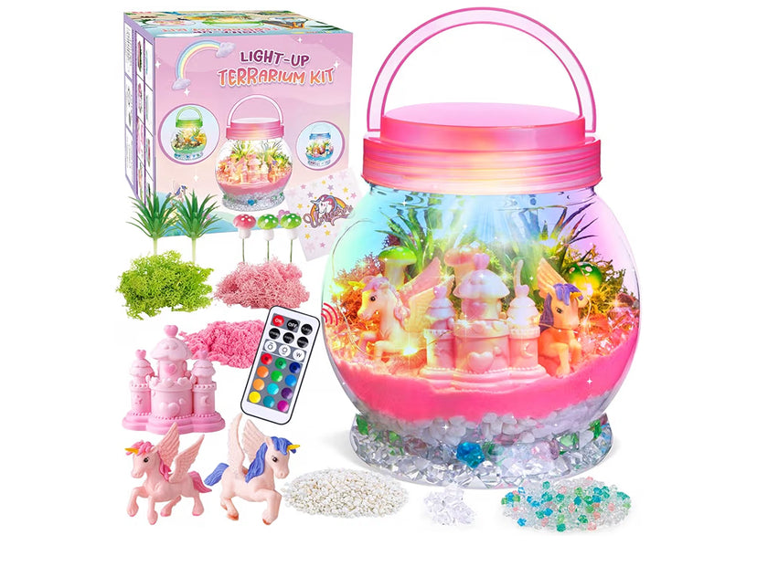 MELAND Mermaid Terrarium Kit for Kids, Craft Kits for Kids Birthday Christmas Presents, Mermaid Toys Gifts for Girls 5 6 7 8 + Years Old